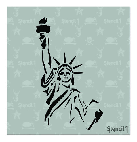 Stencil1 Diseño Estatua Libertad 6 X 6 