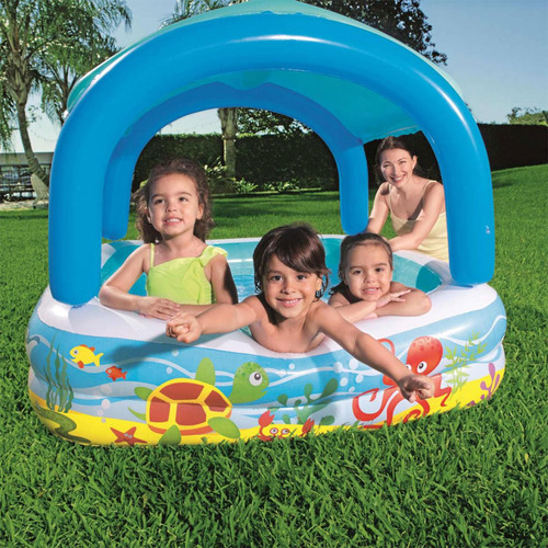 Piscina Bestway Inflable Con Toldo Desmontable 140x140x114cm