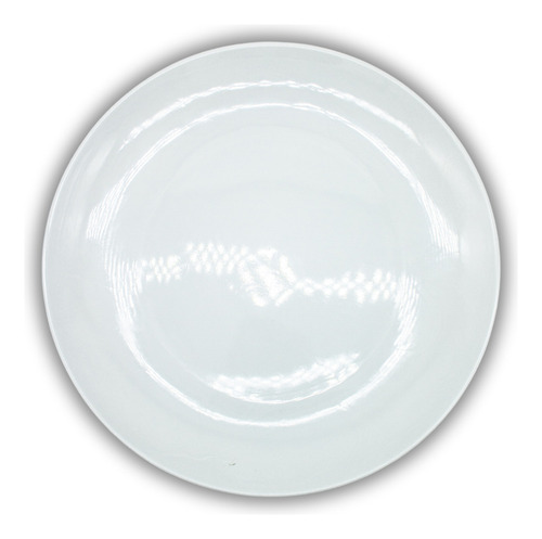 Plato Blanco Circular De Melamina Resistente Antideslizantes