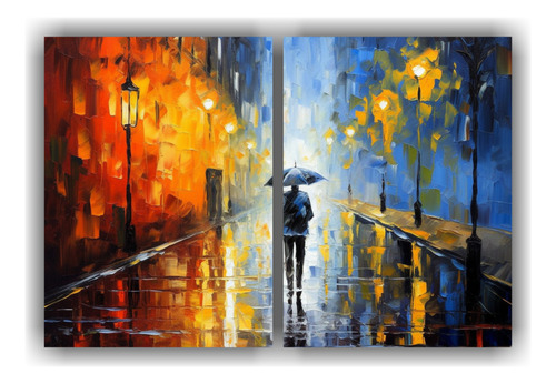 80x50cm Set 2 Lienzos Calidos Estilo The Art Of Rain Person