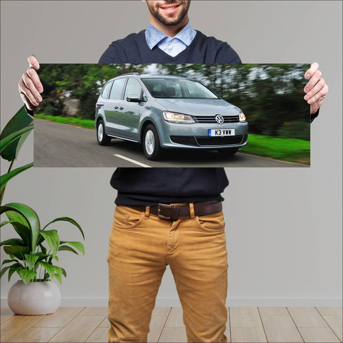 Cuadro 30x80cm Auto 2010 Volkswagen Sharan Uk 44 635