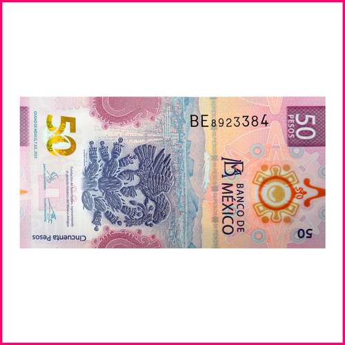 Billete De 50 Pesos Mexicanos Ajolote Serie Be8923384