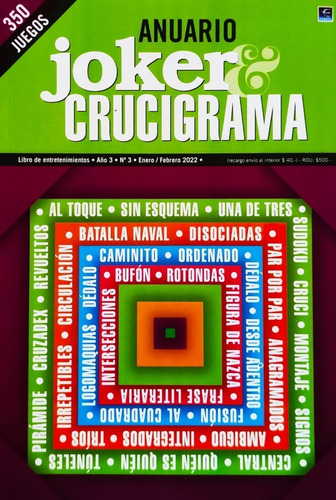 Joker & Crucigrama Anuario 350 Juegos - 194 Paginas