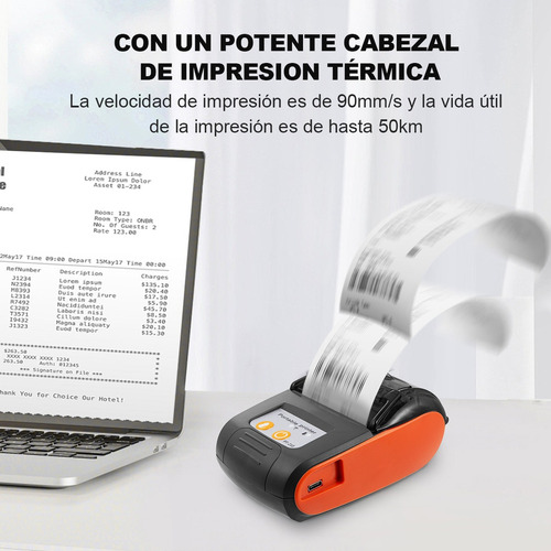 Impresora Térmica Inalámbrica De Recibos Mini Bluetooth De 5