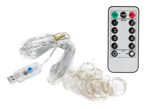 Imagen 6 de 8 de Cortina Led Rgb Conexión Usb Con Control Remoto 3x3 Mts