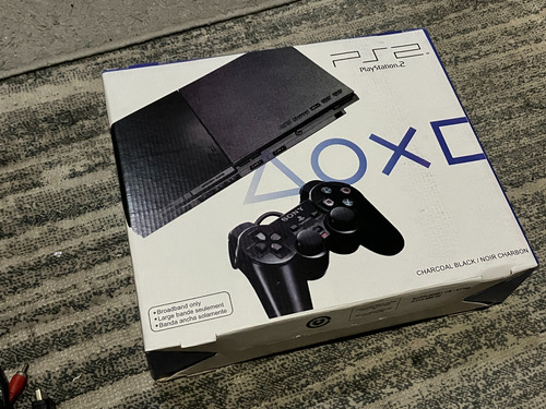 Ps2 Slim + Caixa + 2 Controles + Memory Card + Usb ( Opl ) ( Playstation ) Preto (Usado)