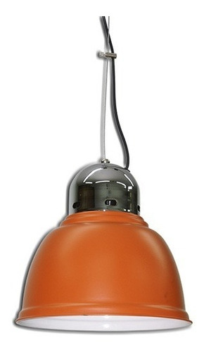 Lampara Colgante Naranja Galponero Chapa Aluminio C142 Deco
