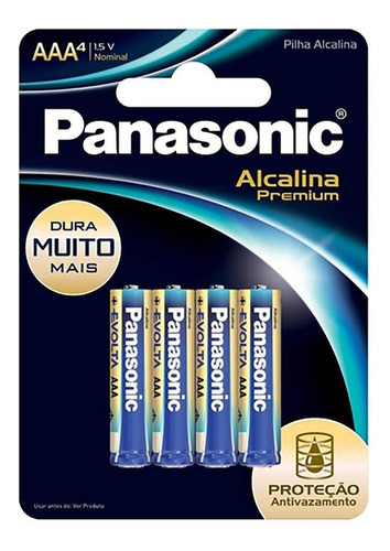 Pilha Aaa Panasonic Alcalina Premium C/4