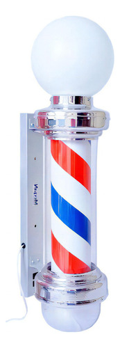 Barber Pole Poste De Barbeiro Pequeno Bivolt Megan Cor 65cm Com Globo Colorido