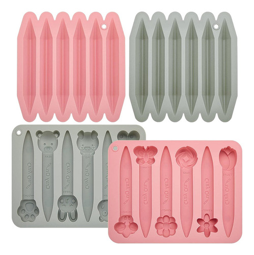 Hh Paquete 4 Cavidades Para Crayones 3d, Silicona, Con Fo