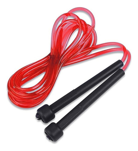 Soga De Saltar Pvc Cable Boxeo Largo Regulable Speed Fitness Color Rojo