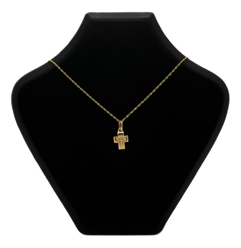 Cadena Y Cruz Jesus Oro 18k 46 Cm 