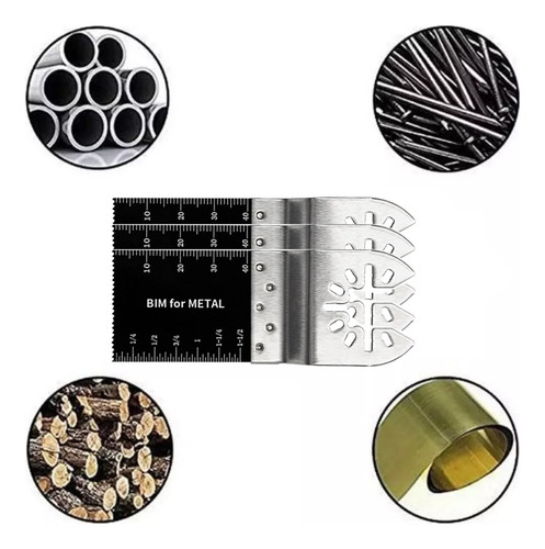 Kit 3x Laminas De Serra Oscilante Multiferramenta Multicorte