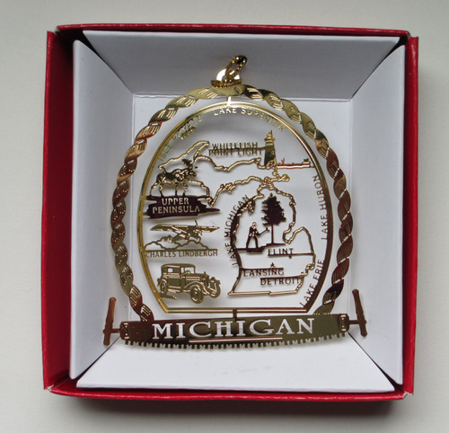 Michigan State Ornamento Detroit Flint Lansing Viaje S Lago