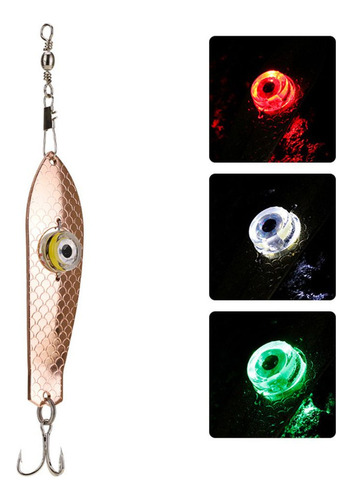 Lámpara Led Para Peces Lure Light, Luz De Cebo, Tres Anzuelo