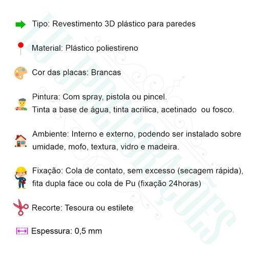 Imagem 3 de 10 de Placas 3d Parede Revestimento De Pvc Decorativo 50cmx 50cm