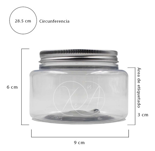 Tarro Pomadera 250 Ml Tapa Aluminio Metalica Crema X 100 Pzs