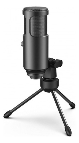Microfone Condensador Vocalizer Pcyes Pmcv01 C/ Tripé Cor Preto