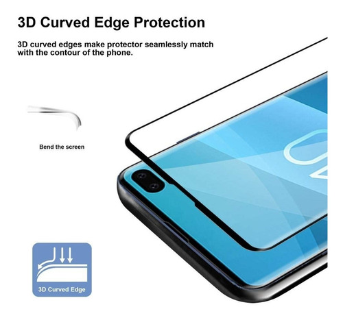 Protector Pantalla Samsung S10 Plus Vidrio Full Pega 10d Tie
