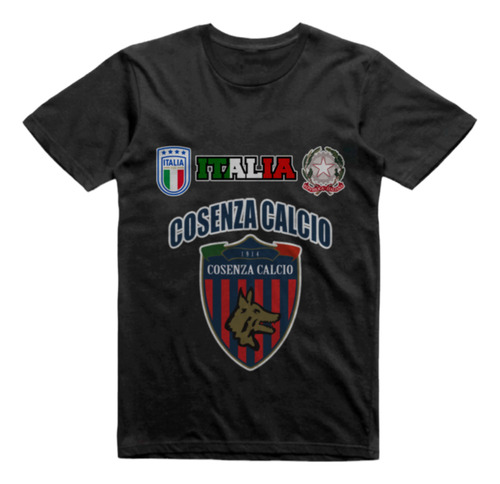 Remera Algodon Negra Cosenza Calcio Italia