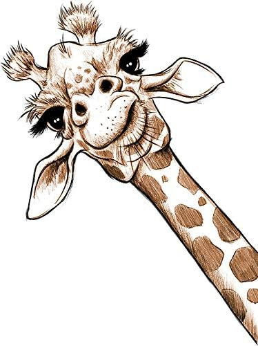 La Stickers Sketch Giraffe Art - Adhesivo Gráfico  Auto, Pa