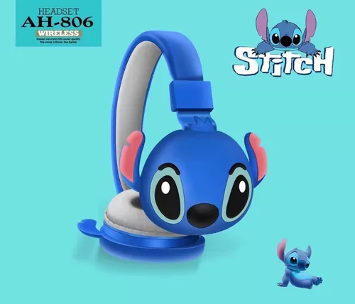 Audífonos Stitch Ah-806 Bluetooth Hi-fi Diseñado Para Niñas