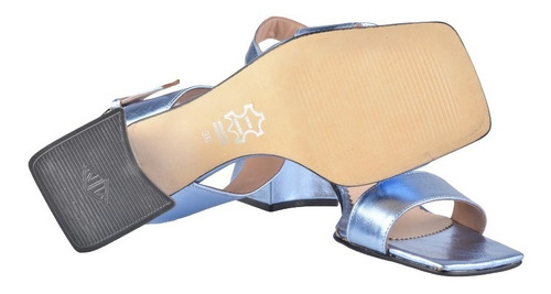 Imagen 6 de 8 de Sandalias Cómodas Taco Bajo De Mujer De Cuero Mita - Ferraro