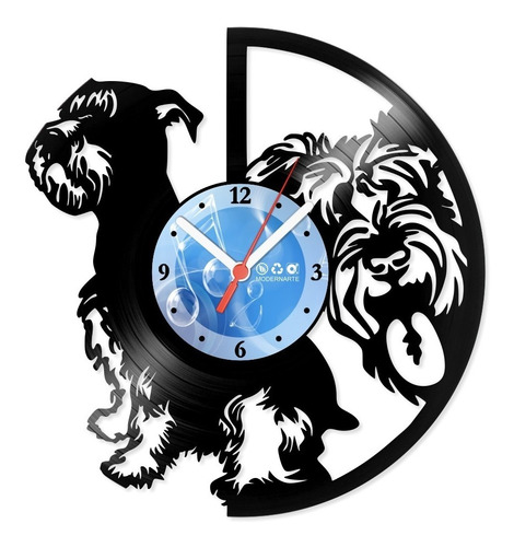 Relógio De Parede Disco Vinil Cachorro Schnauzer - Van-167