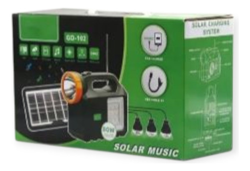 Kit Solar Radio Y Lámpara 80w . Recargable 3 Ampolletas