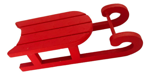 Trineo De Madera Tobogán Casa De Muñecas Decoración Rojo