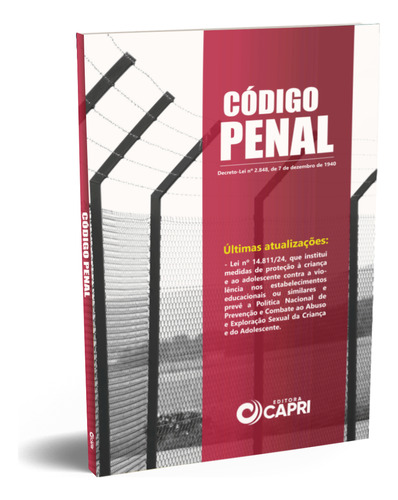 Livro Físico Código Penal Brasileiro Atualizado - 2024