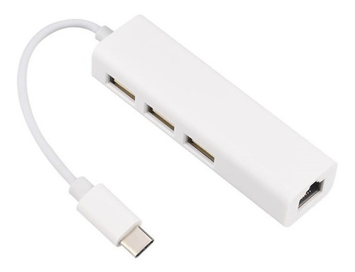 Adaptador Usb-c 3.1 Ethernet Red Lan Rj45 + 3 Usb A 2.0