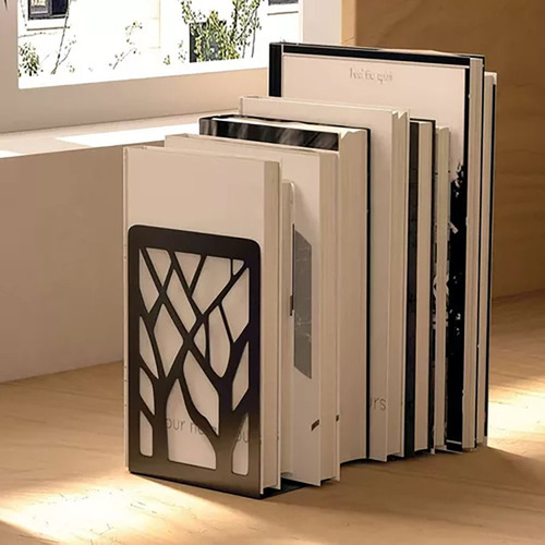 Soportes Metálicos Para Libros, 2 Pares Antideslizantes