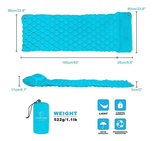 Colchoneta Hinchable Para Dormir Acampar Colchoneta Inflable