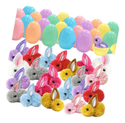 Huevos De Pascua De Color 24x Con Juguetes Lujosos