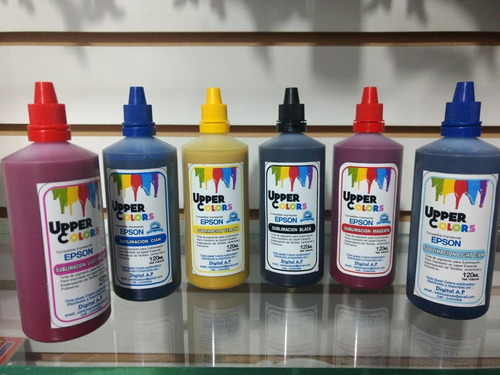  Tinta Sublimación Premium X 120 Ml. Upper Colors X 6 Color