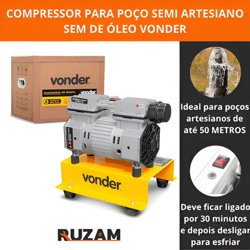 Compressor De Ar Isento De Oleo Para Poço Artesiano Até 50m