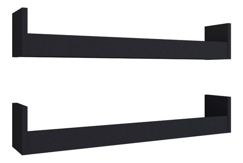 Playcon Jgo 2 Repisas Opciones 80x14.4x14.1cm Tipo Flotante Negro