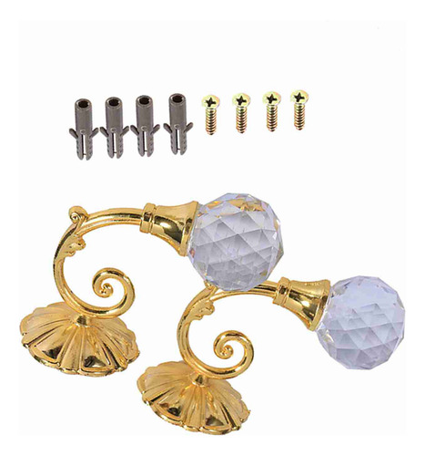 Soporte Para Cortinas De Cristal, 2 Unidades, De Metal, Para