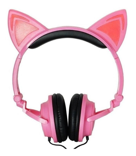 Fone de ouvido on-ear Exbom HF-C22 rosa