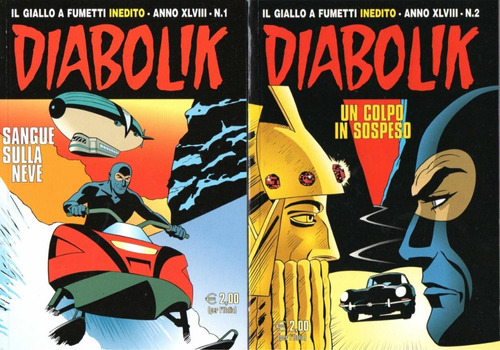 Lote Diabolik Nº 01 02 03 04 05 06 07 08 09 10 11 12 - Anno 48 - Italiano - Editora Astorina - Formato 12 X 17 - Capa Mole - Bonellihq Cx322