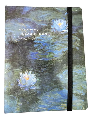 Agenda Claude Monet - Plan Y Diary  - 153 Páginas Azul Oscuro Claude Monet 2025