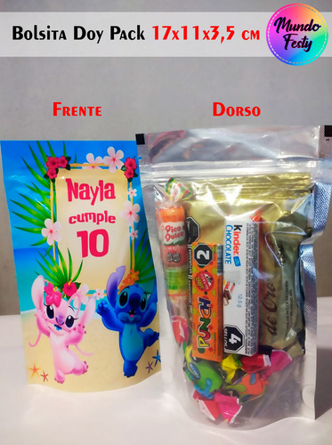 Bolsitas Doy Pack 17x11cm Golosineras Personalizadas X 50