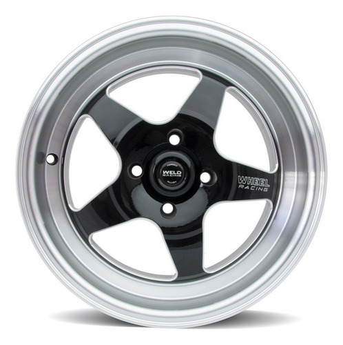 1 Unidade De Roda Weld Rts Aro 15x7 4x100 Cor Preto Com Diamantado