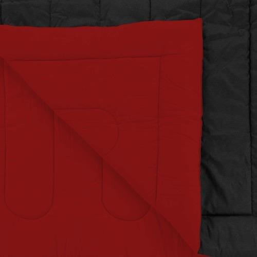 Acolchado De 2 1/2pl. Reversible Directo De Fabrica Color Rojo/negro