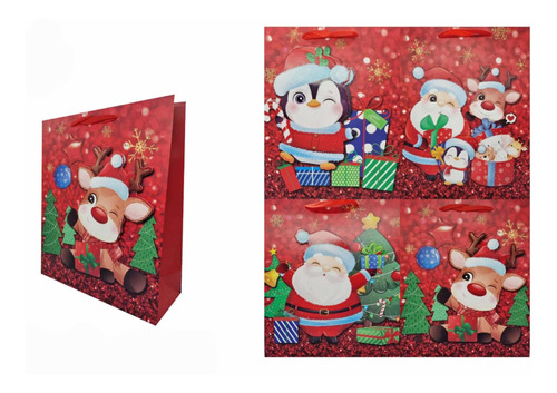 Pack De 12 Bolsas De Navidad 40x30x12