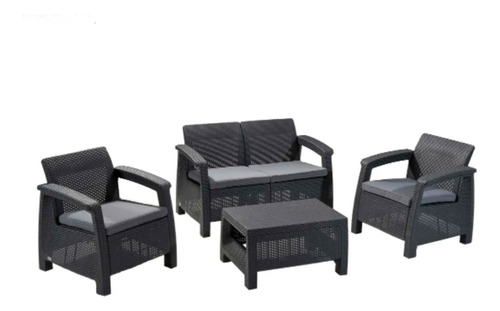 Juego De Living Jardín Exterior Gadnic 3 Sillones + Mesa