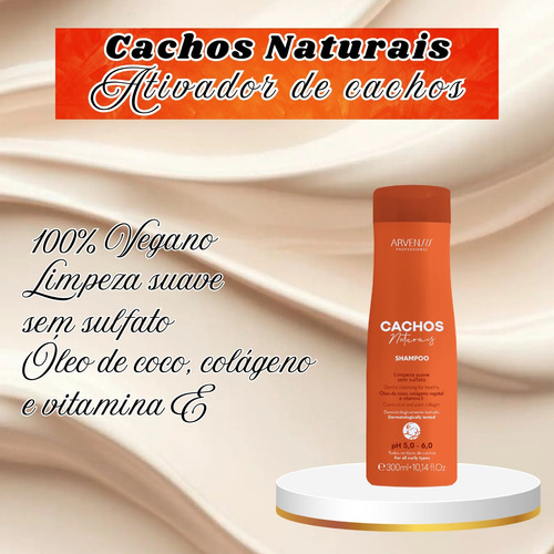 Kit Arvensis Cachos Shampoo E Máscara 2x1 + Shampoo Tec Oil
