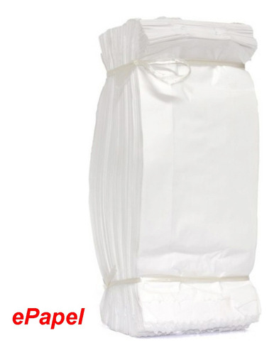 1.000 Saco De Papel Kraft Branco 3kg Liso Sem Impressão