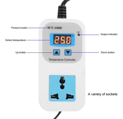 Controlador De Temperatura Inteligente Eletrônico Ajustável